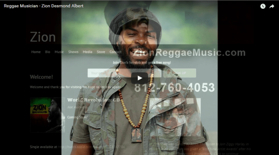  Reggae Musician – Zion Desmond Albert